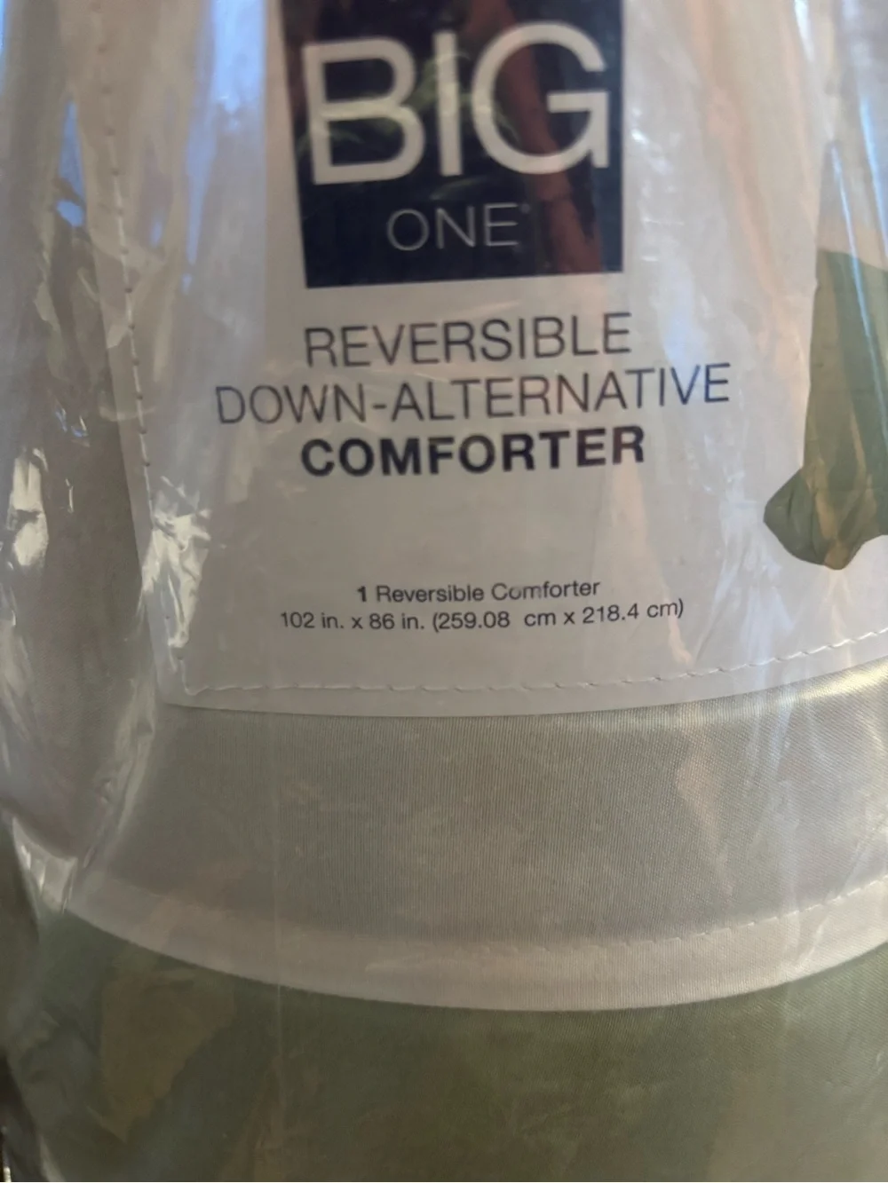 The Big One Light Sage Green Reversible Down Alternative Comforter